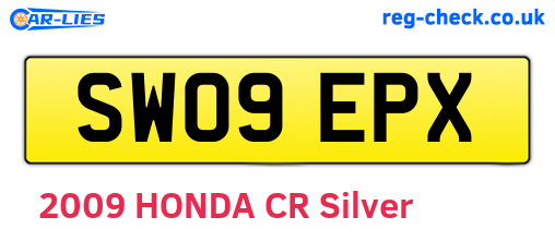 SW09EPX are the vehicle registration plates.