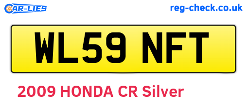 WL59NFT are the vehicle registration plates.