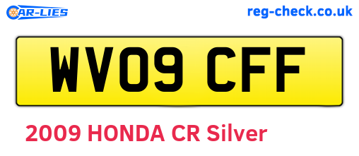 WV09CFF are the vehicle registration plates.