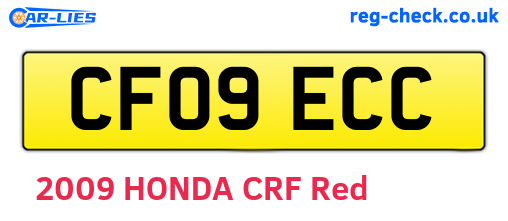 CF09ECC are the vehicle registration plates.