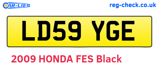 LD59YGE are the vehicle registration plates.