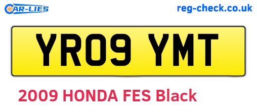 YR09YMT are the vehicle registration plates.