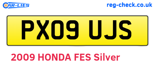 PX09UJS are the vehicle registration plates.