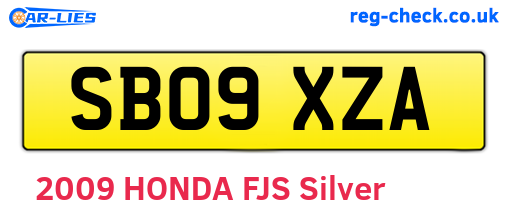 SB09XZA are the vehicle registration plates.