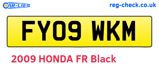 FY09WKM are the vehicle registration plates.