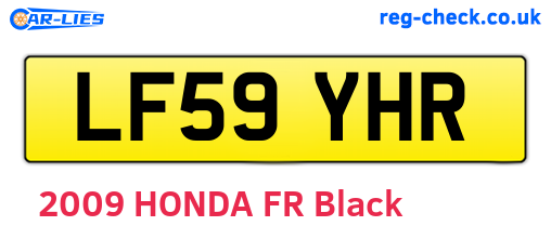 LF59YHR are the vehicle registration plates.