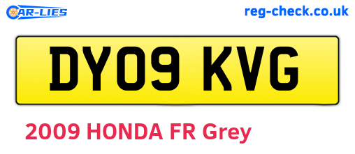 DY09KVG are the vehicle registration plates.