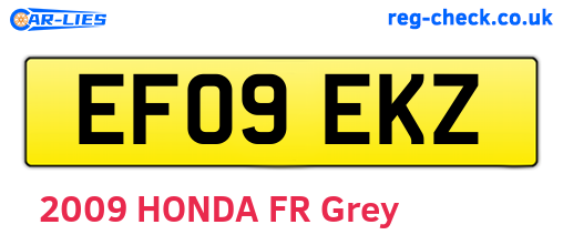 EF09EKZ are the vehicle registration plates.