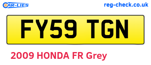 FY59TGN are the vehicle registration plates.