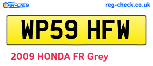 WP59HFW are the vehicle registration plates.