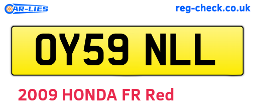 OY59NLL are the vehicle registration plates.