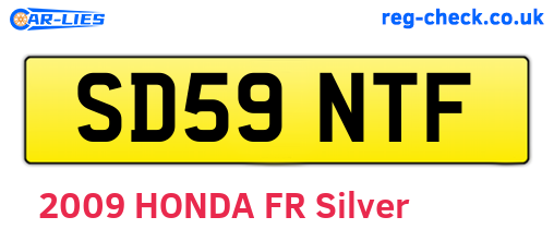 SD59NTF are the vehicle registration plates.