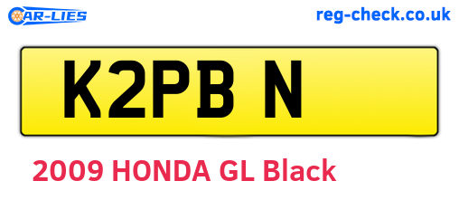 K2PBN are the vehicle registration plates.