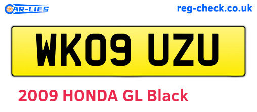 WK09UZU are the vehicle registration plates.