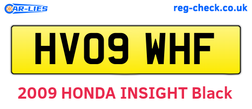 HV09WHF are the vehicle registration plates.