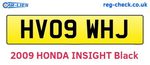HV09WHJ are the vehicle registration plates.