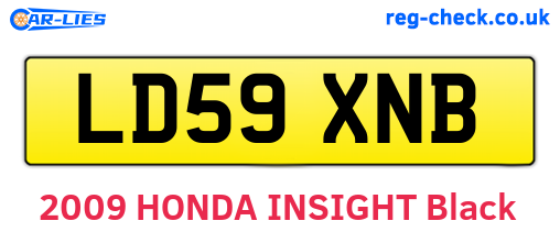 LD59XNB are the vehicle registration plates.