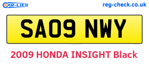 SA09NWY are the vehicle registration plates.