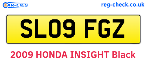 SL09FGZ are the vehicle registration plates.