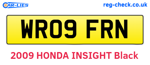 WR09FRN are the vehicle registration plates.