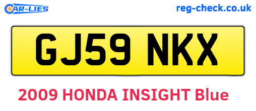 GJ59NKX are the vehicle registration plates.