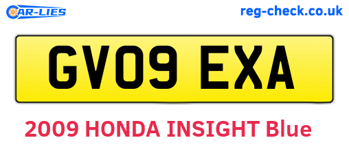 GV09EXA are the vehicle registration plates.