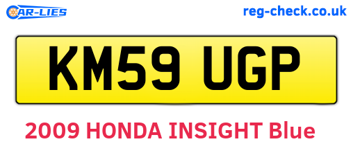 KM59UGP are the vehicle registration plates.