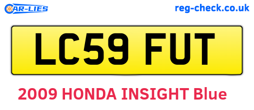 LC59FUT are the vehicle registration plates.