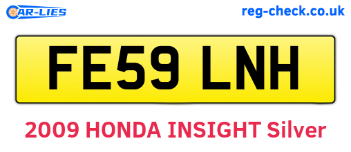 FE59LNH are the vehicle registration plates.
