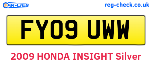 FY09UWW are the vehicle registration plates.