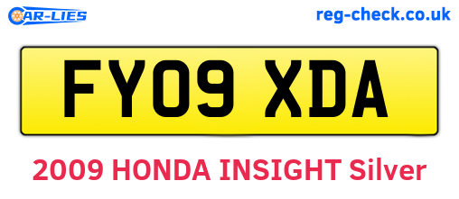 FY09XDA are the vehicle registration plates.