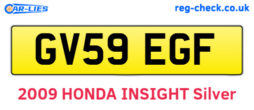 GV59EGF are the vehicle registration plates.