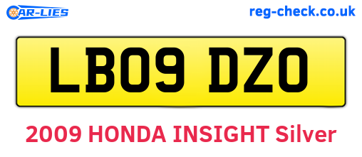 LB09DZO are the vehicle registration plates.
