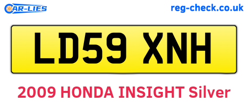 LD59XNH are the vehicle registration plates.