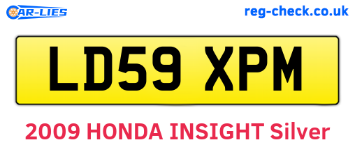 LD59XPM are the vehicle registration plates.