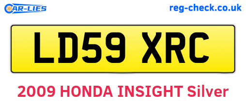LD59XRC are the vehicle registration plates.