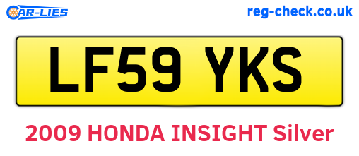 LF59YKS are the vehicle registration plates.