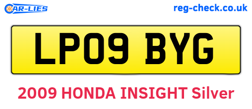 LP09BYG are the vehicle registration plates.