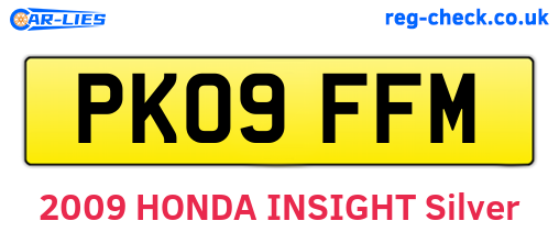 PK09FFM are the vehicle registration plates.