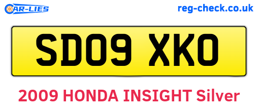 SD09XKO are the vehicle registration plates.