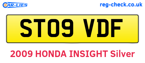ST09VDF are the vehicle registration plates.