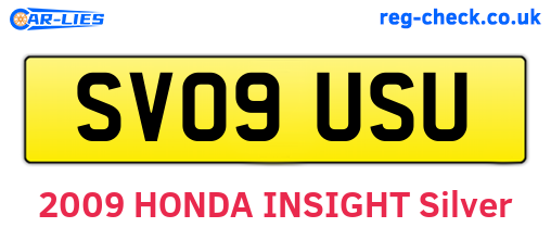 SV09USU are the vehicle registration plates.