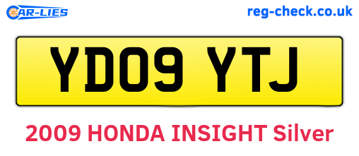 YD09YTJ are the vehicle registration plates.