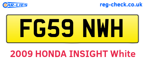 FG59NWH are the vehicle registration plates.