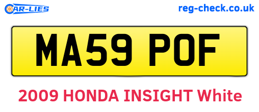 MA59POF are the vehicle registration plates.