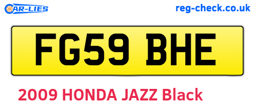 FG59BHE are the vehicle registration plates.