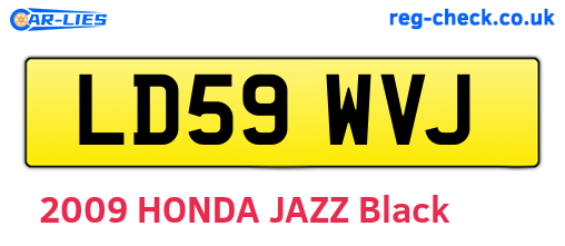 LD59WVJ are the vehicle registration plates.