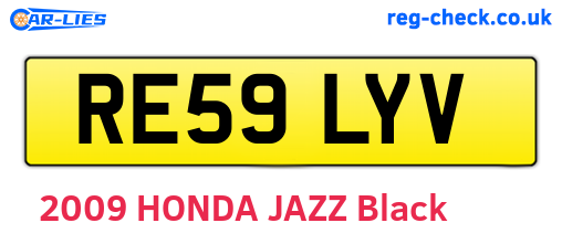 RE59LYV are the vehicle registration plates.