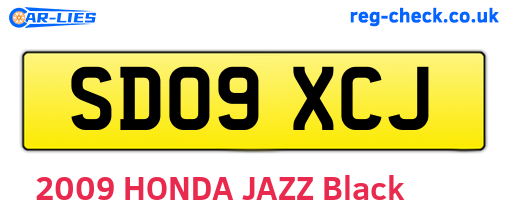 SD09XCJ are the vehicle registration plates.