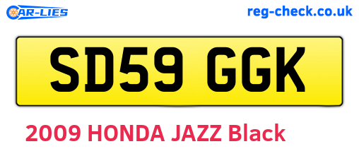 SD59GGK are the vehicle registration plates.